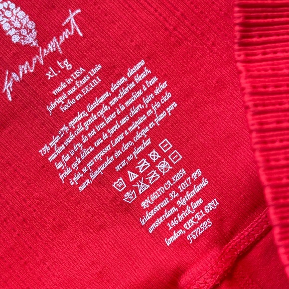 NWOT Free People Good Karma Running Shorts Cherry Tomato Size XL - Picture 9 of 11